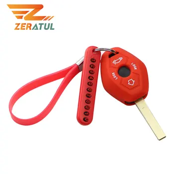 

Zeratul for BMW X3 X5 Z3 Z4 3 5 7 SERIES E38 E39 E46 E83 1998 - 2005 Silicone Car Key Case Cover Key Chain with Phone Number
