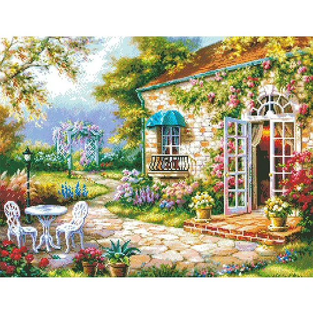 ArtBack DIY Diamond embroidery famous sennic spots picture Full Square rhinestone mosaic Painting cross stich | Дом и сад