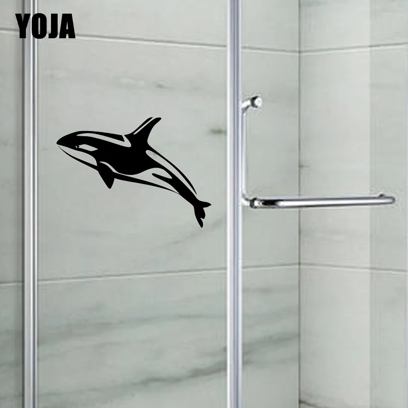 YOJA 18x24 9 см Ванная комната Косатка наклейки для украшения дома Спальня стены