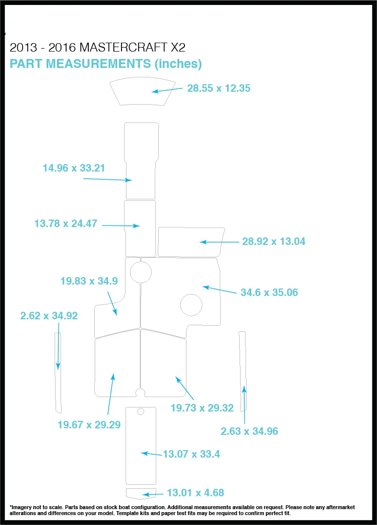 2013- Mastercraft X2 коврик для кокпита лодка EVA Тиковый настил 1/" 6 мм