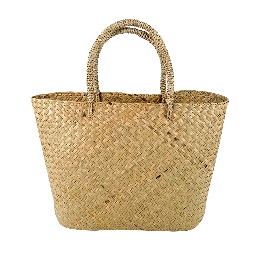 Straw Summer Women Beach Handbags Women Handbag Shopper Bags Handmade Eco-friendly  Beach Travel Straw Woven Tote