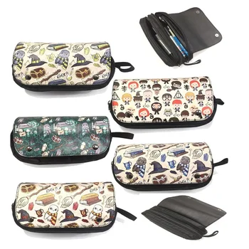 

Harried Figure Case Magical pencil case Potters Herminne Ron Cartoon Action Toys Students Back to School Women's cosmetic bag
