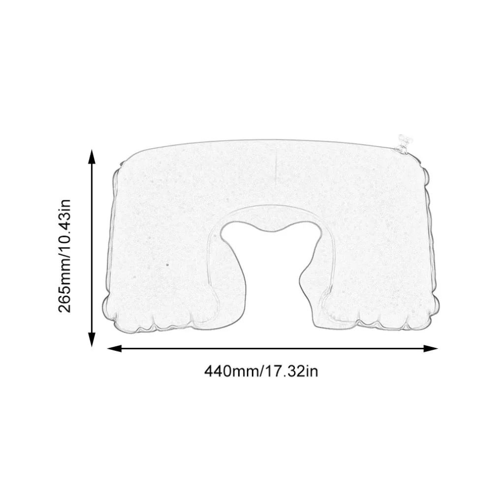 Портативная подушка для путешествий, надувная подушка для шеи, u-образная надувная подушка для путешествий, надувная подушка из флока ПВХ, 42 г