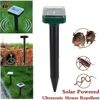 

Outdoor Square Pest Repeller Eco Friendly Ultrasonic Rat Repeller Rodent Control Pattern Round Gopher Garden Solar Energy Yard
