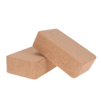

2PCS Yoga Training Bricks High Density Practice Auxiliary Yoga Bricks Cork Blocks Yoga Blocks for Body Shaping Dancer Beginner