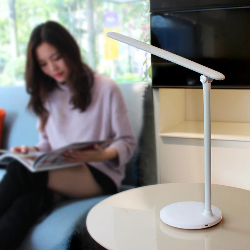 

LED Reading Table Lamp USB Rechargeable Table Lamp, Stepless Dimming 2700-6500K Student Eye Protection Table Lamp