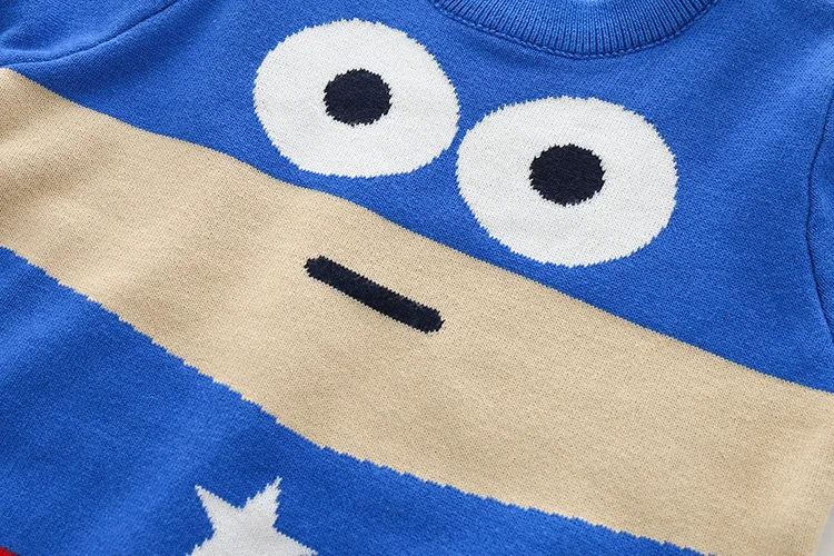 

CHILDREN'S Sweater Shop Agent Online Celebrity BOY'S Cartoon Double Layer Thick Jacquard Sweater Children Pure Cotton Wire Sweat