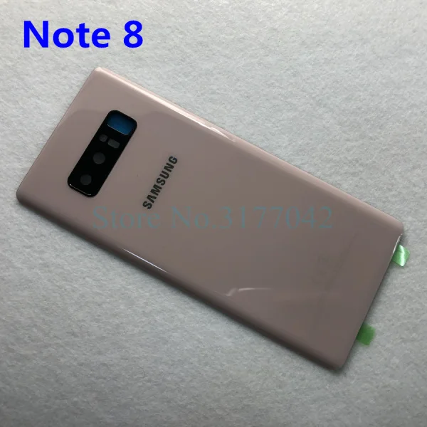 Note 8 Pink Samsung задняя Батарея крышка note8 note9 для samsung Galaxy Note 8 N950 SM-N950F N950FD Note 9 N960 SM-N960F сзади Стекло чехол - Цвет: Note 8 Pink