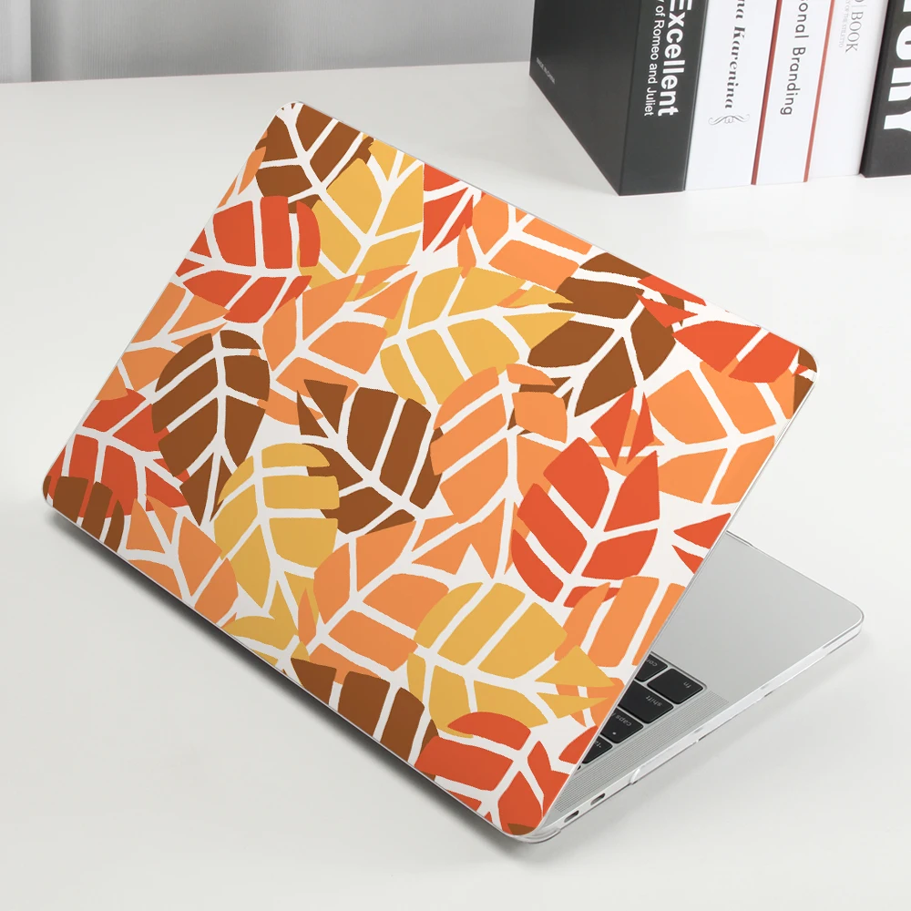 3D Print Abstract Leaves Laptop Case For Macbook Air 13 A2337 A2338 2020 M1 Chip Pro 14 15 A2442 A2289 Mac Pro 16 A2141 A2485
