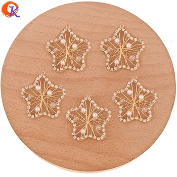 

Cordial Design 20Pcs 26*27MM Jewelry Accessories/Hand Made/Genuine Gold Plating/CZ Charms/Imitation Pearl/DIY/Earring Findings