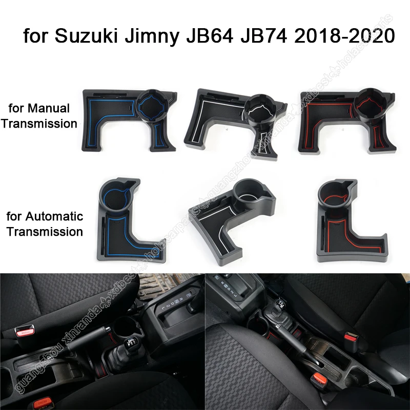 Car Storage Box Automatic/Manual Model Center Console Cup Holder Gear Shift Knob Organizer for Suzuki Jimny JB64 JB74 2018+