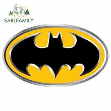 EARLFAMILY 13cm x 9.7cm Bat Sign Cartoon Funny Car Stickers RV VAN 3D DIY Fine Decal Waterproof Anime Truck Graphics Accessories
