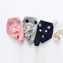 Штаны для малышей Тонкие штаны-шаровары для младенцев на весну и осень штаны из полипропилена верхняя одежда из чистого хлопка для детей 1-3 лет Большие Штаны-шаровары