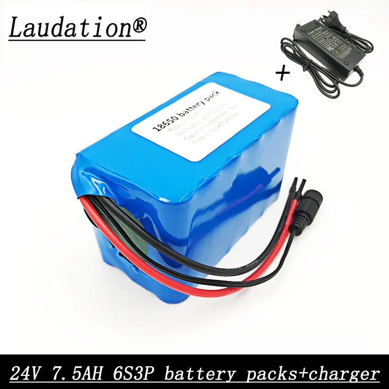 

Laudation 25.2V 7.5Ah 6S3P 18650 lithium battery Rechargeable Battery with charger For GPS Navigator/Camera/Golf Car/Bike