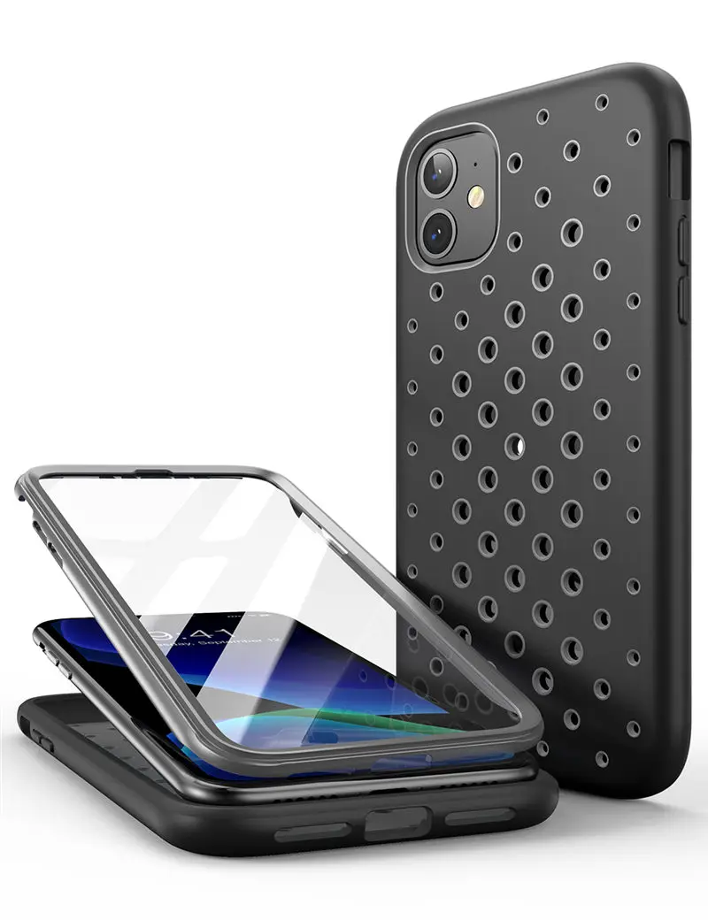 SUPCASE для iPhone 11 Case 6,"() UB Sport Premium Hybrid Жидкая силиконовая резина+ крышка ПК со встроенным протектором экрана