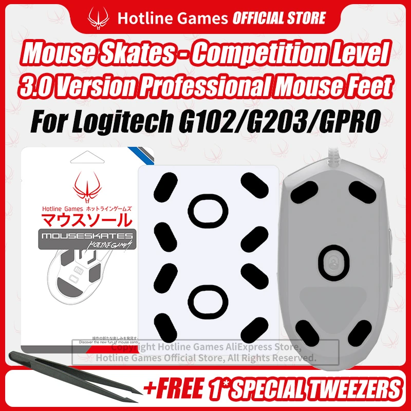 laptop mouse 4Sets/2Set Hotline Games 3.0 Competition Level Mouse Skates Mouse Feet Pad Replacement for Logitech G102 G203 G Pro 0.28mm/0.8mm gaming mouse for large hands