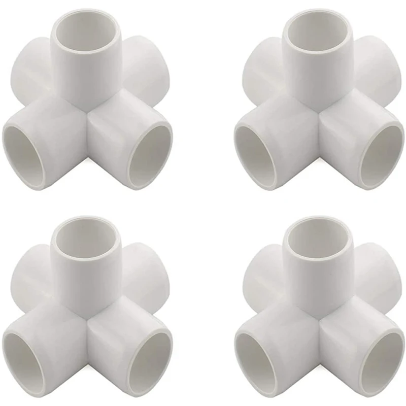 

10 Pieces 5 Ways PVC Elbow Heavy Duty PVC Furniture DIY Pipe Furniture Fitting PVC Elbow Fitting 1/2inch