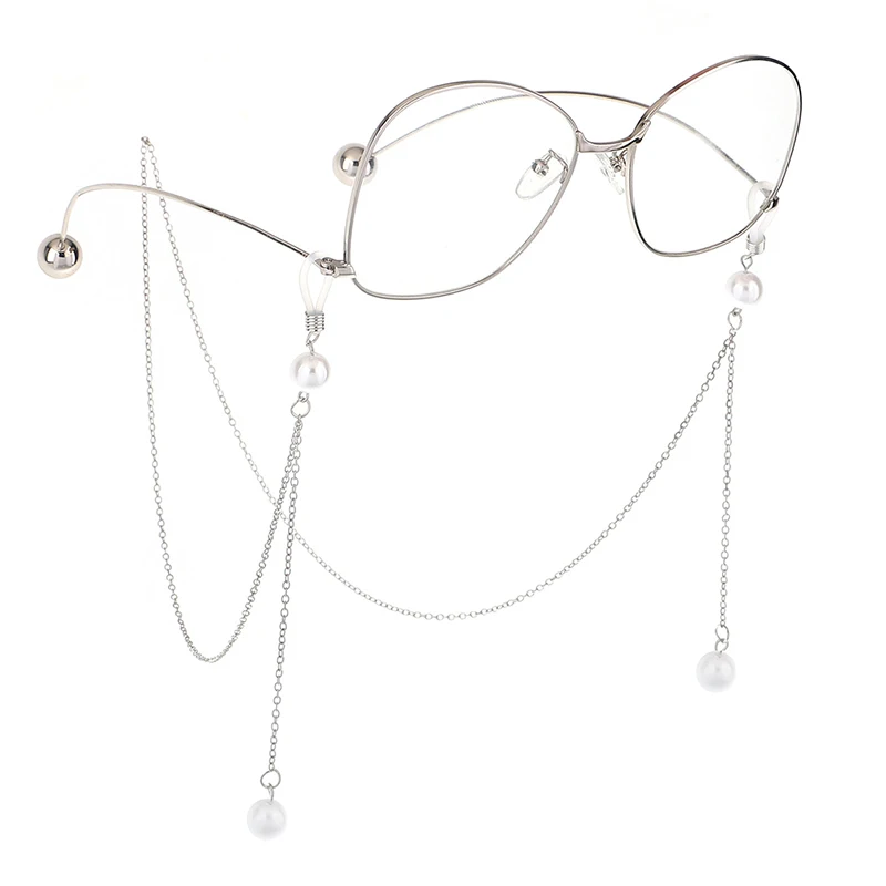 Винтаж для женщин Золото Имитация очки с жемчугом цепи очки звезды солнцезащитные очки для чтения шнур держатель шейный ремень веревка