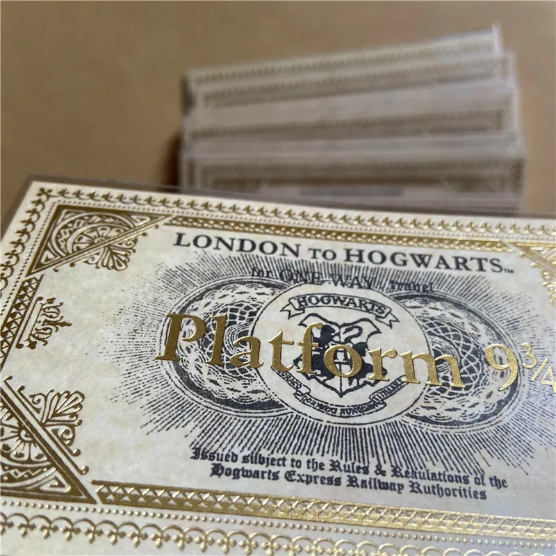1 шт. hp Movie Wizard Potter хогварт школьный билет Harried коллекция качественная крафт-бумага Золотое Тиснение подарок
