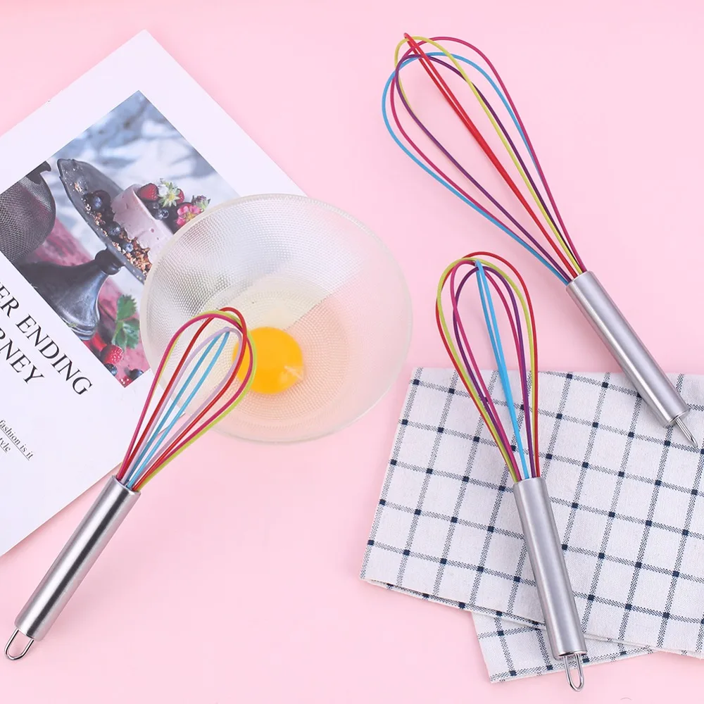 

1pcs Hand Egg Mixer Egg Beater Silicone Egg Beaters Cooking Foamer Wisk Cook Blender Drink Whisk Mixer Kitchen Tools egg holder