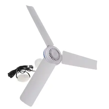 

DC 5V Ceiling Fan Air Cooler Portable USB Fans for Bed Camping Outdoor Mini Hanging Camper Tents Hanger Fan M2EC