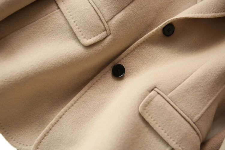 New Wool Coat Women Long Sleeve Turn-down Collar Outwear Jacket Casual Autumn Winter Elegant woolen Overcoat