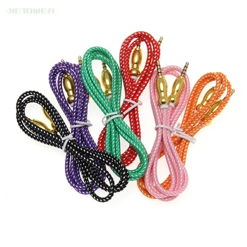 

Braided Metal Gourd Head AUX Car Audio Cable 3.5mm Car Audio Male to Male Audio Cable for Headphones iPhones iPads 300pcs/lot