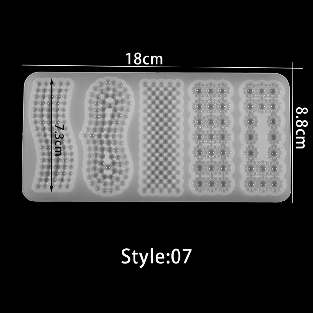 Barrettes Silicone Molds Metal Geometric Hair Clips Epoxy Resin Mold For DIY Resin Hairpin Crafts Jewelry Making Accessorires Style 7