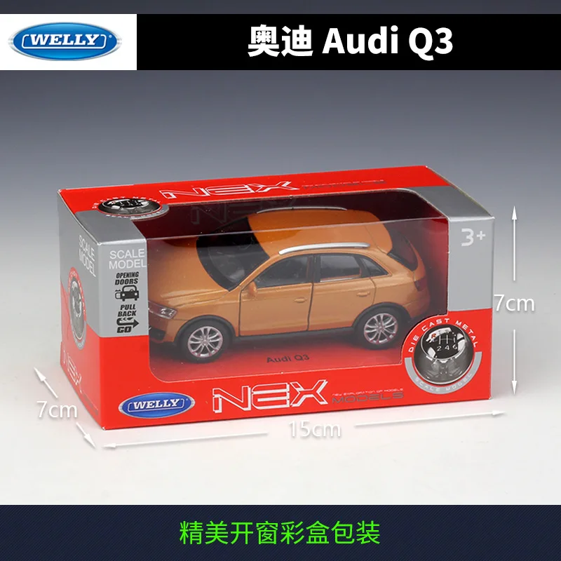 Модель автомобиля Welly 1:36 Audi Q3 из сплава Натяжной автомобиль коллекционные