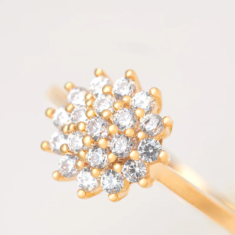 Wedding Rings Gold 14K 1.5 Carats Diamond For Women Luxury Engagement
