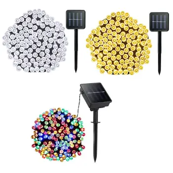 

8 Modes 42ft 100 LED Solar String Lights Waterproof Outdoor Decoration Lights