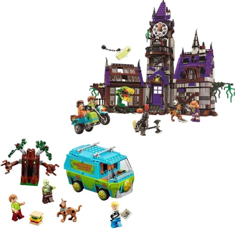 Scooby Doo Mystery Mansion Building Bricks Educational Toys for Children Compatible Figures 75904 Model Toys Gift