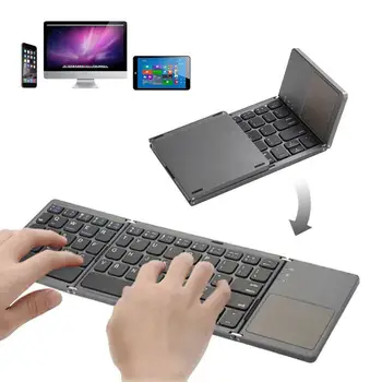 

Foldable Mini Wireless Bluetooth Keyboard with Touchpad Portable Keypad for PC Computer Laptop iPhone iPad IOS Android Tablet