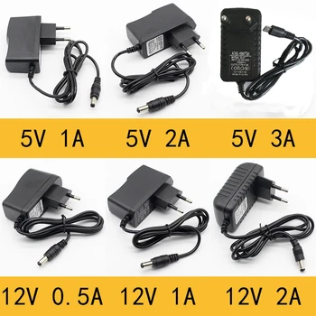 

1pcs 100-240V AC to DC Power Adapter Supply Charger adapter 5V 12V 1A 2A 0.5A EU US UK AUPlug 5.5mm x 2.5mm5v3aDC Plug Micro USB