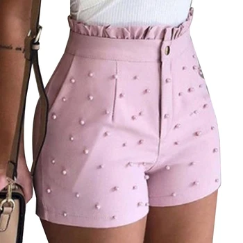 

VICABO Elegant Cool Shorts for Women Girls Ladies Ruffle High Waist Shorts Women Summer Shorts Cotton Blended Clothes #w