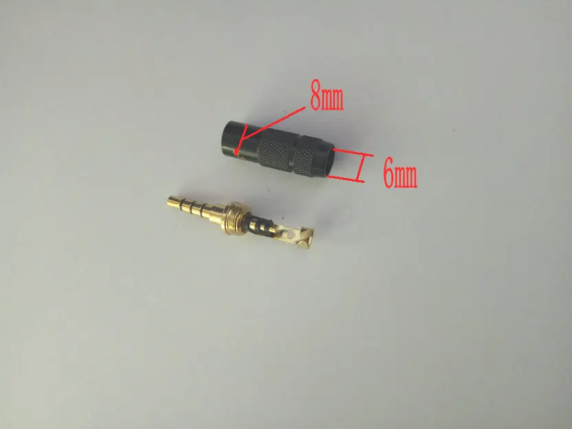 200pcs 3 5mm 4 pole Male Repair headphone Plug soldering connectors adapter New