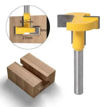 

6mm Shank T-Slot T-Track Slotting Router Bit for Woodworking Chisel Cutter Tool