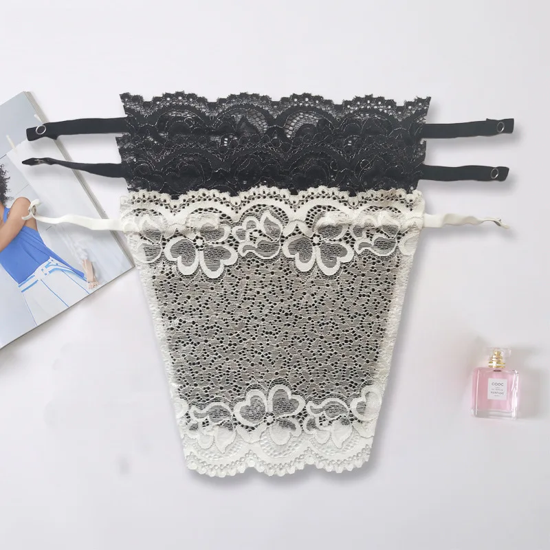 Women Quick Easy Clip-on Lace Fragment Camisole Bra Insert Wrapped Chest Overlay Modesty Panel women lingerie bra,lace camisole tops