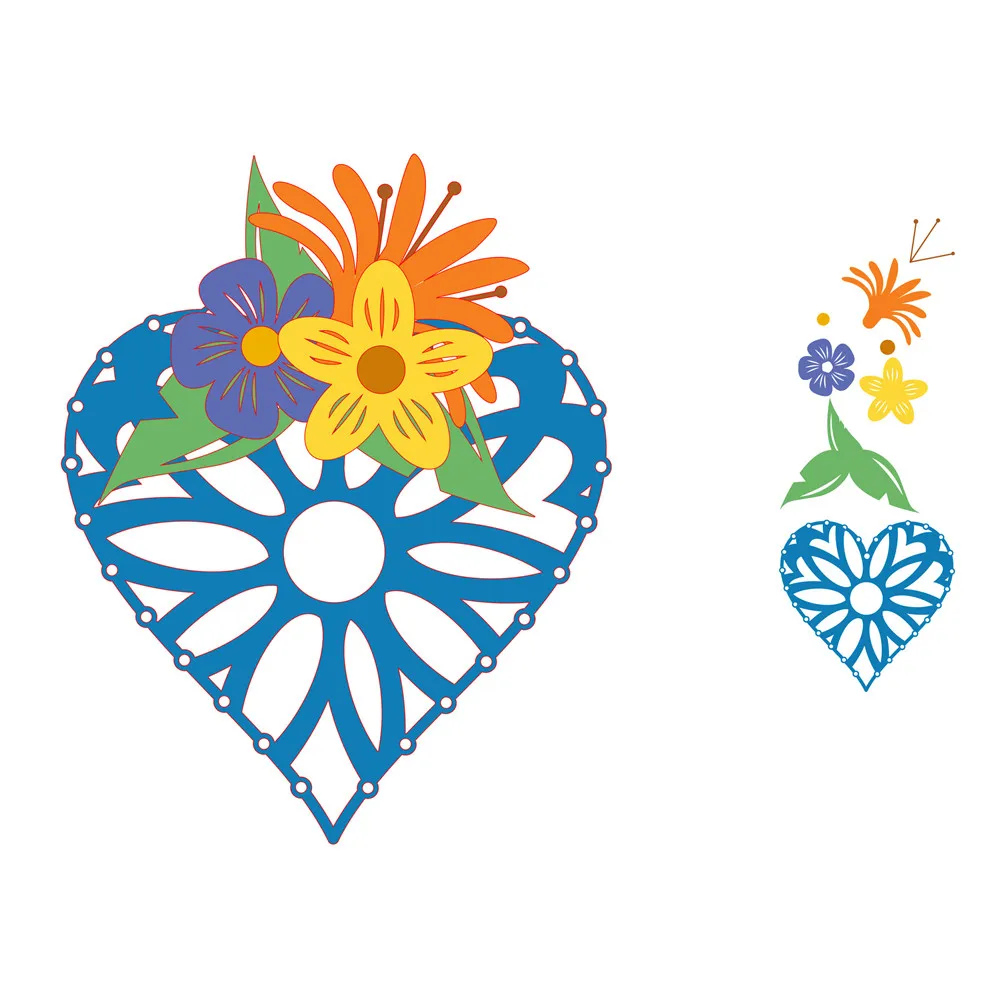 Eastshape Dot Heart Metal Cutting Dies Flower Made Dies New for Craft Dies Scrapbooking Embossing Stencil Die Cut Decor
