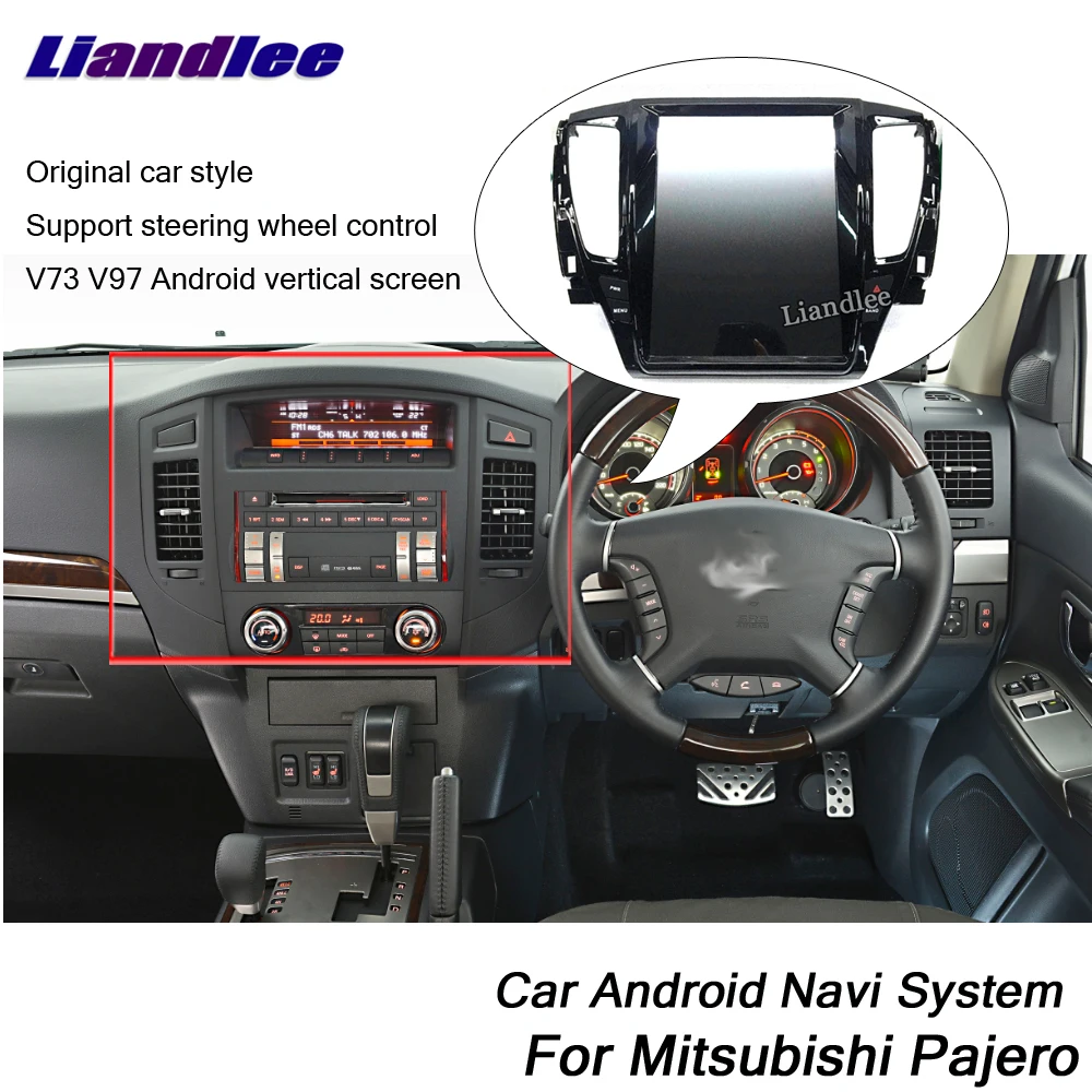 Liandlee Android для Mitsubishi Pajero V73 V97 2017 ~ 2019 оригинальное радио в стиле Tesla Carplay GPS навигация