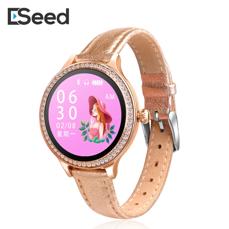 ESSEED M8 умный Браслет IP68 Водонепроницаемые кожаные Смарт-часы для женщин фитнес-трекер монитор сердечного ритма заменить ремешок смарт-браслет