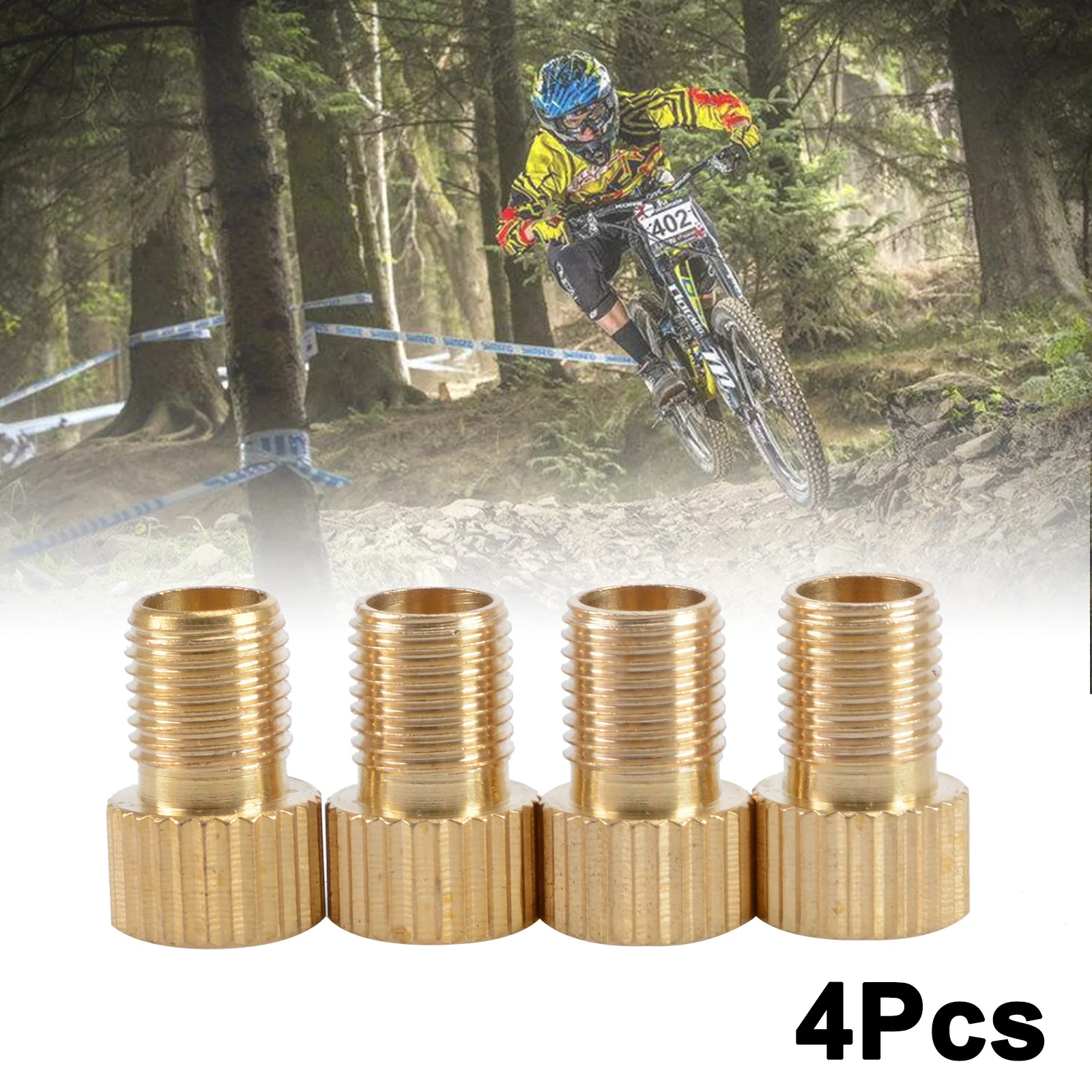 4PCS New Presta to Schrader Valve Adapter Converter Road Bicycle Cycle Pump Tube