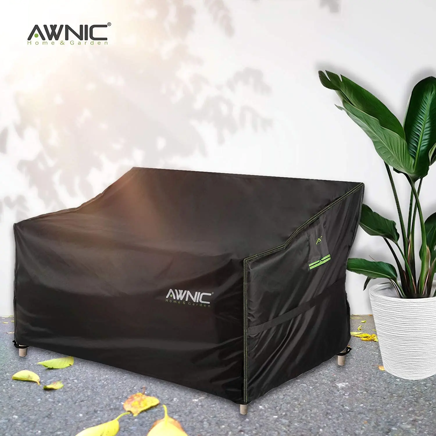 AWNIC 3 Seater Bench Cover for Garden Bench Waterproof Tear Resistant 210D 