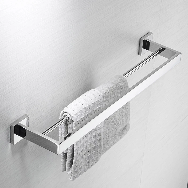 High Quality Stainless Steel Bathroom Accessories Hardware Roll Paper Holder Towel Rack Toilet Brush Holder Towel Shelf