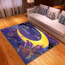 Мультфильм 3D Вселенная Галактика космические ковры Луна детский игровой коврик прикроватный ковер домашний декор обеденная скатерти для гостиной