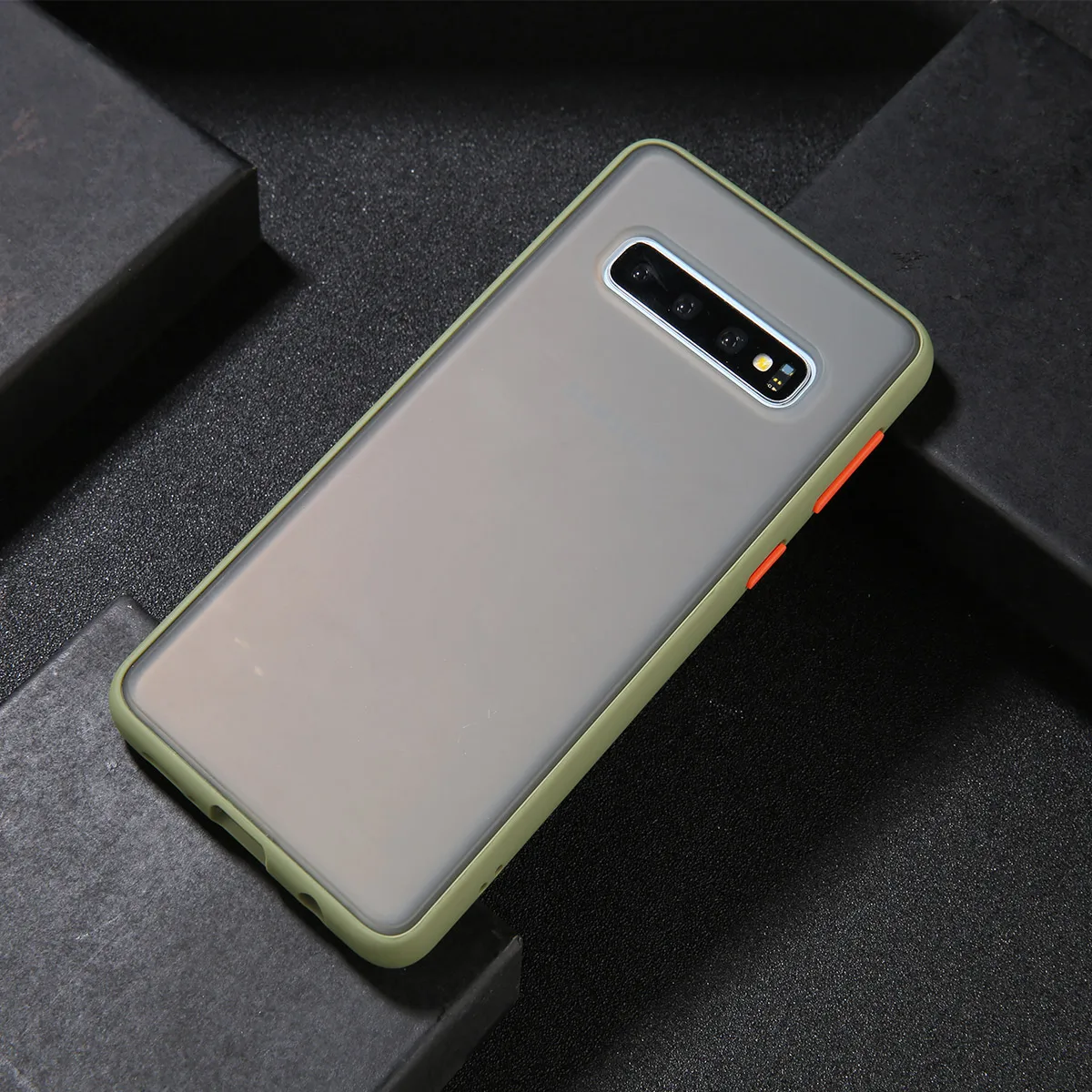 Lovebay противоударный чехол для телефона для samsung Galaxy S10 5G Plus Lite Capa Роскошный Матовый чехол из ТПУ для Note10 A70 A10E M20 Fundas - Цвет: Army Green Red