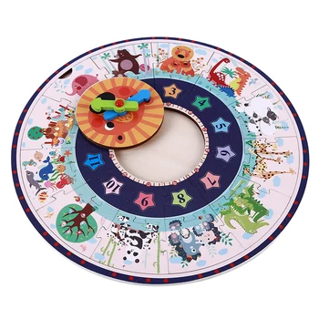 

1Set Creative Wooden Kids Large Paper Clock Puzzle Matching Toy For Birthday Gift Early Learning Educational Jigsaw Learning Toy