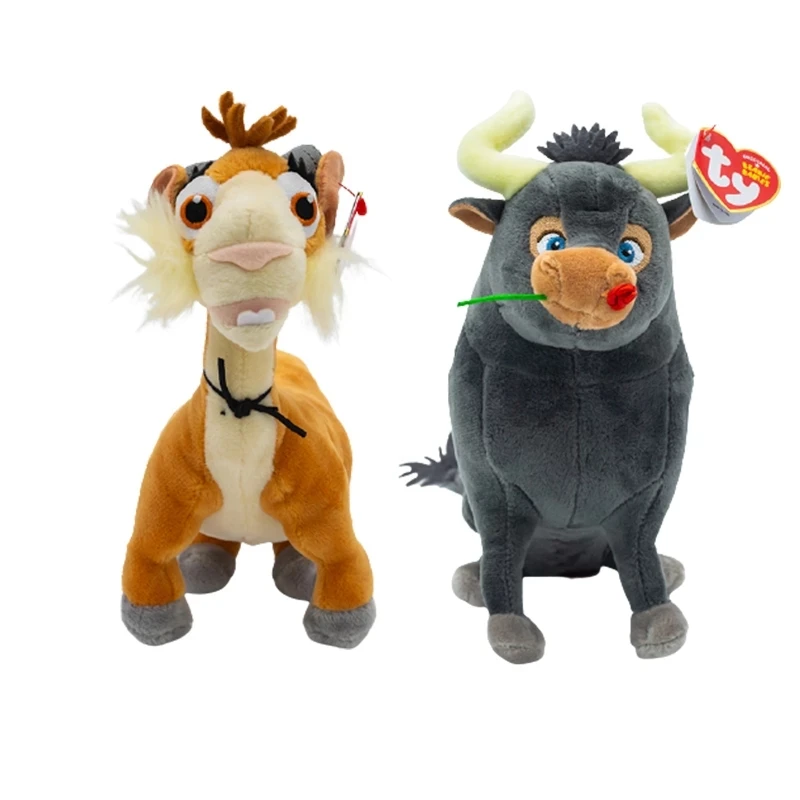 New 15 Cm Ty Big Eyes Plush Toys Stuffed Animal Bull Adventures
