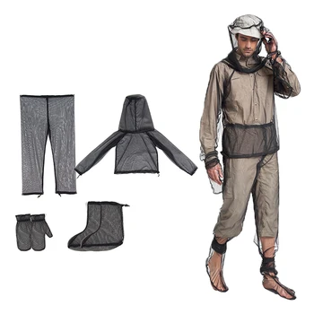 

Mosquito-Resistant Suit Protection For Camping Fishing Summer Full Mosquito Insect-Resistant Jacket Cloth With Free Carry Bag