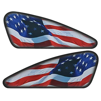 

2 X US Flag Fuel Gas Tank Stickers 3D Decals Emblem Badge for XL883 1200